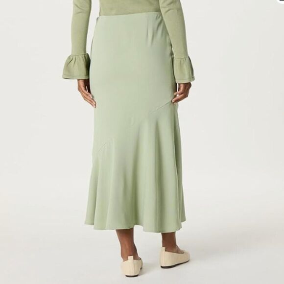 Women’s Maxi Skirt M NWT Flowy Long Lined Lightweight Boho Minimalist - Picture 3 of 10